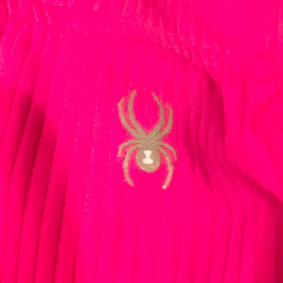 SALE Spyder Active Hot Pink Quarter Zip Long Sleeve Shirt - Picture 5 of 9